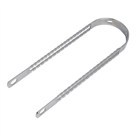 16" Fender Brace Double Square Twisted Chrome