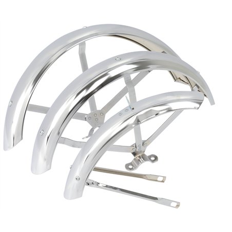 16" Trike Fender Set Flared Hollow Hub 68mm Chrome