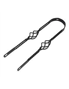 20" Fender Brace Double Square Twisted w/Cage Black