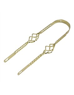 20" Fender Brace Double Square Twisted w/Cage Gold