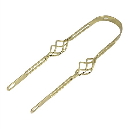 20" Fender Brace Double Square Twisted w/Cage Gold