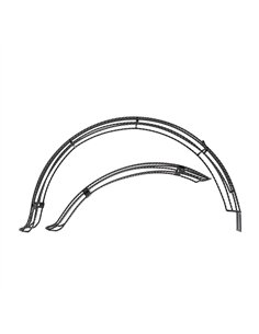 20" Fender Set Flared Adjustable Square Twisted 68mm Black