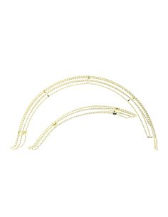 20" Fender Set Flared Adjustable Square Twisted 68mm Gold
