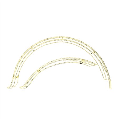 20" Fender Set Flared Adjustable Square Twisted 68mm Gold