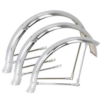 20" Trike Fender Set Flared Conversion Kit 68mm Chrome