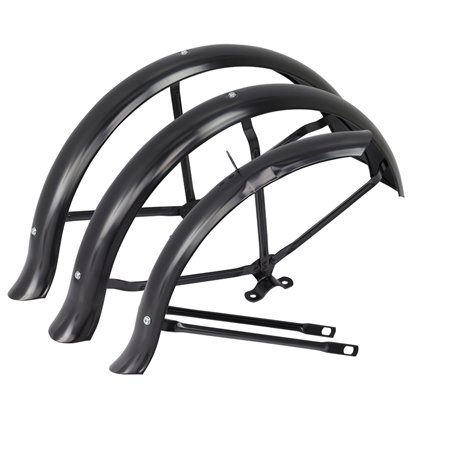 20" Trike Fender Set Flared Hollow Hub 68mm Black