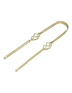 26" Fender Brace Double Square Twisted w/Cage Gold