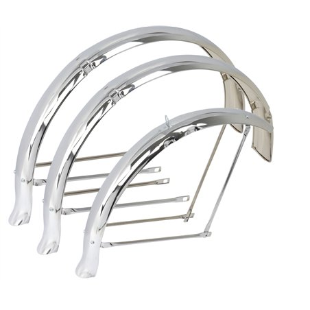 26" Trike Fender Set Flared Conversion Kit 80mm Chrome