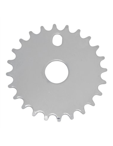 Chainring 24T Solid 1/2 x 1/8 Steel Chrome 312