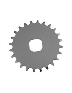 Chainring 24T Solid Square 1/2 x 1/8 Steel Chrome 777