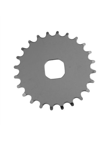 Chainring 24T Solid Square 1/2 x 1/8 Steel Chrome 777