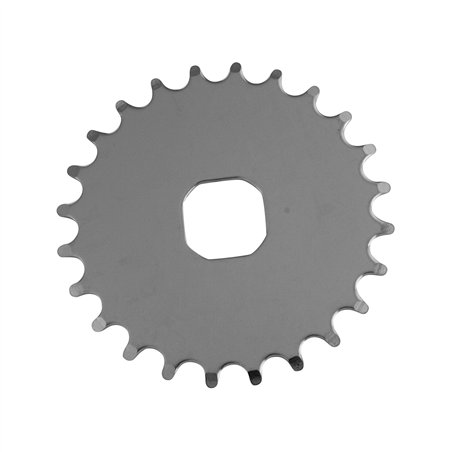 Chainring 24T Solid Square 1/2 x 1/8 Steel Chrome 777