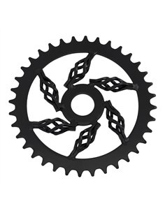 Chainring 36T Cage 1/2 x 1/8 Steel Black