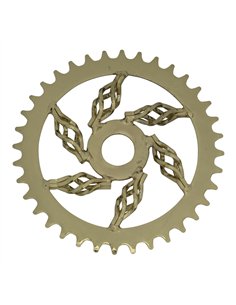 Chainring 36T Cage 1/2 x 1/8 Steel Gold