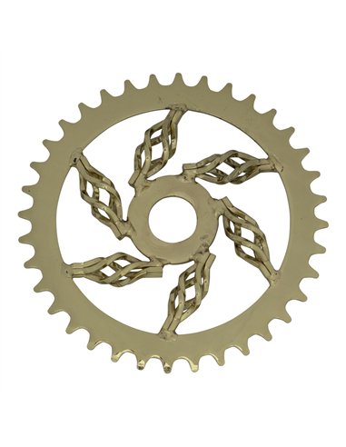 Chainring 36T Cage 1/2 x 1/8 Steel Gold