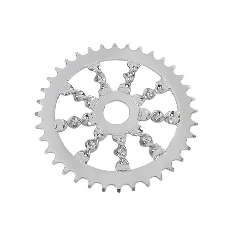 Chainring 36T OG Lowrider Flat Twisted 1/2 x 1/8 Steel Chrome