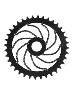Chainring 36T Square Twisted 1/2 x 1/8 Steel Black