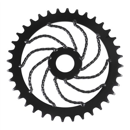 Chainring 36T Square Twisted 1/2 x 1/8 Steel Black