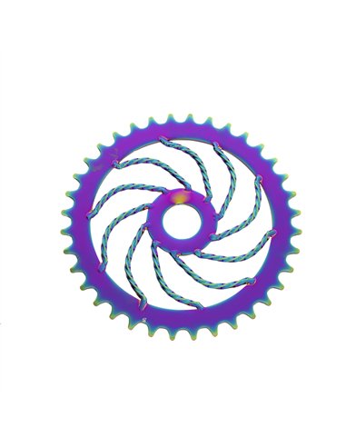 Chainring 36T Square Twisted 1/2 x 1/8 Steel Neo Chrome