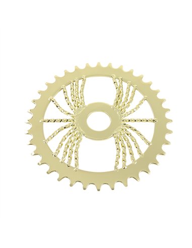 Chainring 36T Square Twisted Spider 1/2 x 1/8 Steel Gold