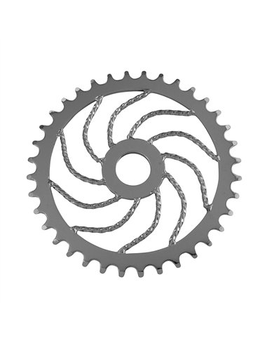 Chainring 36T Swirl Twisted Chrome■