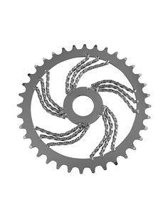 Chainring 36T Triple Square Twisted 1/2 x 1/8 Steel Chrome