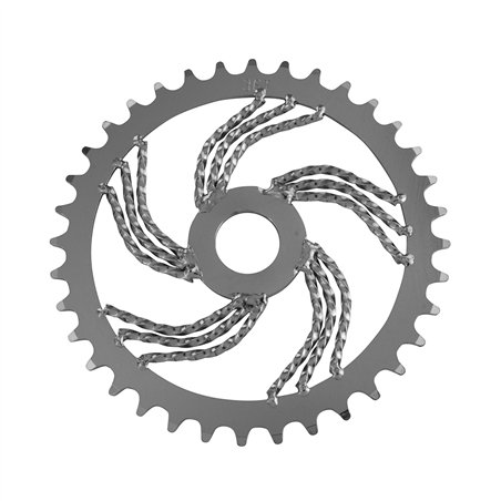 Chainring 36T Triple Square Twisted 1/2 x 1/8 Steel Chrome
