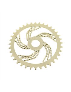 Chainring 36T Triple Square Twisted 1/2 x 1/8 Steel Gold