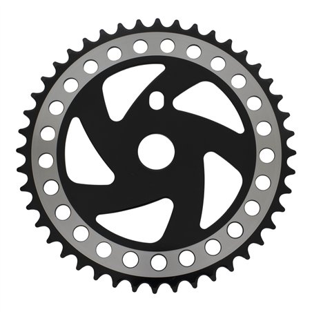 Chainring 44T 1/2 x 1/8 Steel Black/Chrome CW358