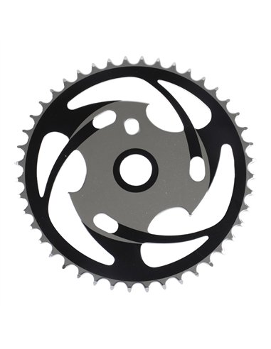 Chainring 44T 1/2 x 1/8 Steel Chrome/Black CS-958-1