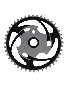Chainring 44T 1/2 x 1/8 Steel Chrome/Black ZT7B-A