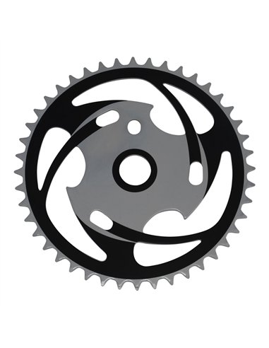 Chainring 44T 1/2 x 1/8 Steel Chrome/Black ZT7B-A