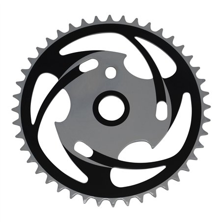 Chainring 44T 1/2 x 1/8 Steel Chrome/Black ZT7B-A