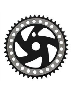 Chainring 44T 1/2 x 3/32 Steel Black/Chrome CW358