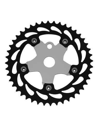 Chainring 44T 913A 1/2 x 1/8 Alloy Black/Chrome