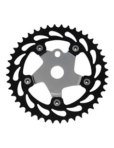 Chainring 44T 913A 1/2 x 1/8 Steel Black/Chrome