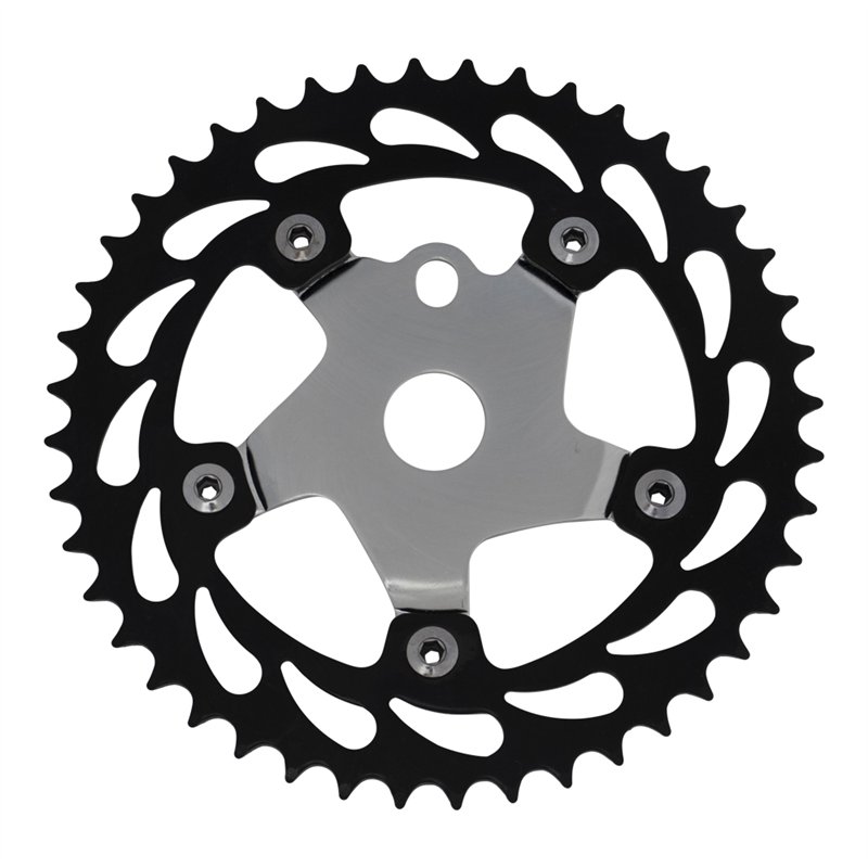 Chainring 44T 913A 1/2 x 1/8 Steel Black/Chrome