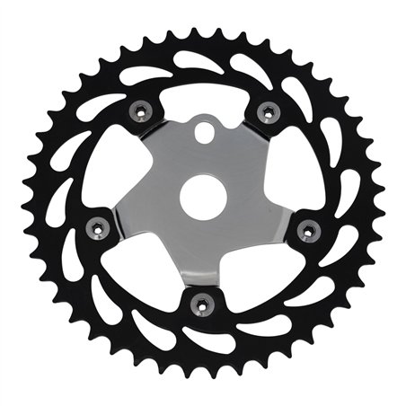 Chainring 44T 913A 1/2 x 1/8 Steel Black/Chrome