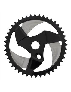 Chainring 44T Boomerang 1/2 x 1/8 Steel Black/Chrome