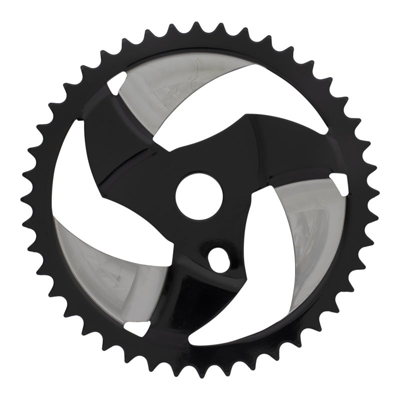 Chainring 44T Boomerang 1/2 x 1/8 Steel Black/Chrome