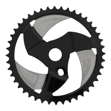 Chainring 44T Boomerang 1/2 x 1/8 Steel Black/Chrome