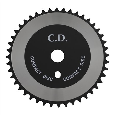Chainring 44T CD 1/2 x 1/8 Steel Black/Chrome