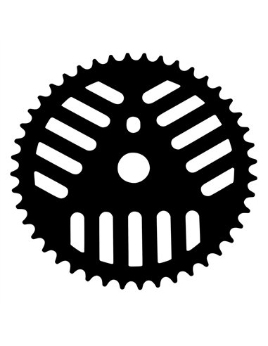 Chainring 44T Cheese Grater 1/2 x 1/8 Steel Black