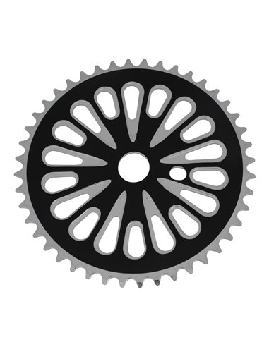 Chainring 44T Diamond 1/2 x 1/8 Steel Black/Chrome