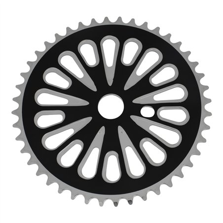 Chainring 44T Diamond 1/2 x 1/8 Steel Black/Chrome
