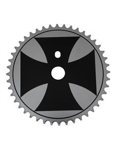 Chainring 44T Iron Cross 1/2 x 1/8 Steel Chrome/Black