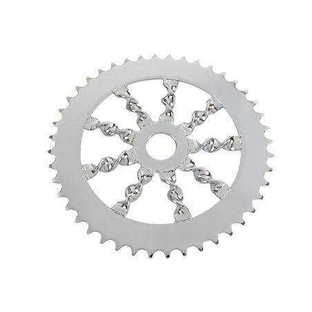 Chainring 44T OG Lowrider Flat Twisted 1/2 x 1/8 Steel Chrome