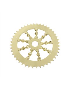 Chainring 44T OG Lowrider Flat Twisted 1/2 x 1/8 Steel Gold