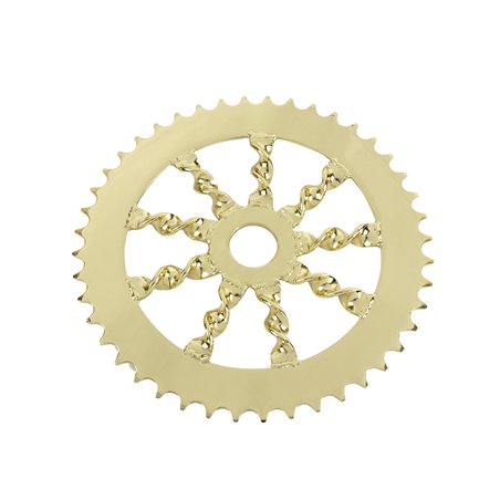 Chainring 44T OG Lowrider Flat Twisted 1/2 x 1/8 Steel Gold