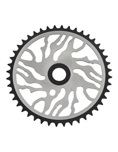 Chainring 44T Poison Ivy 1/2 x 1/8 Steel Chrome/Black ZT7I-D